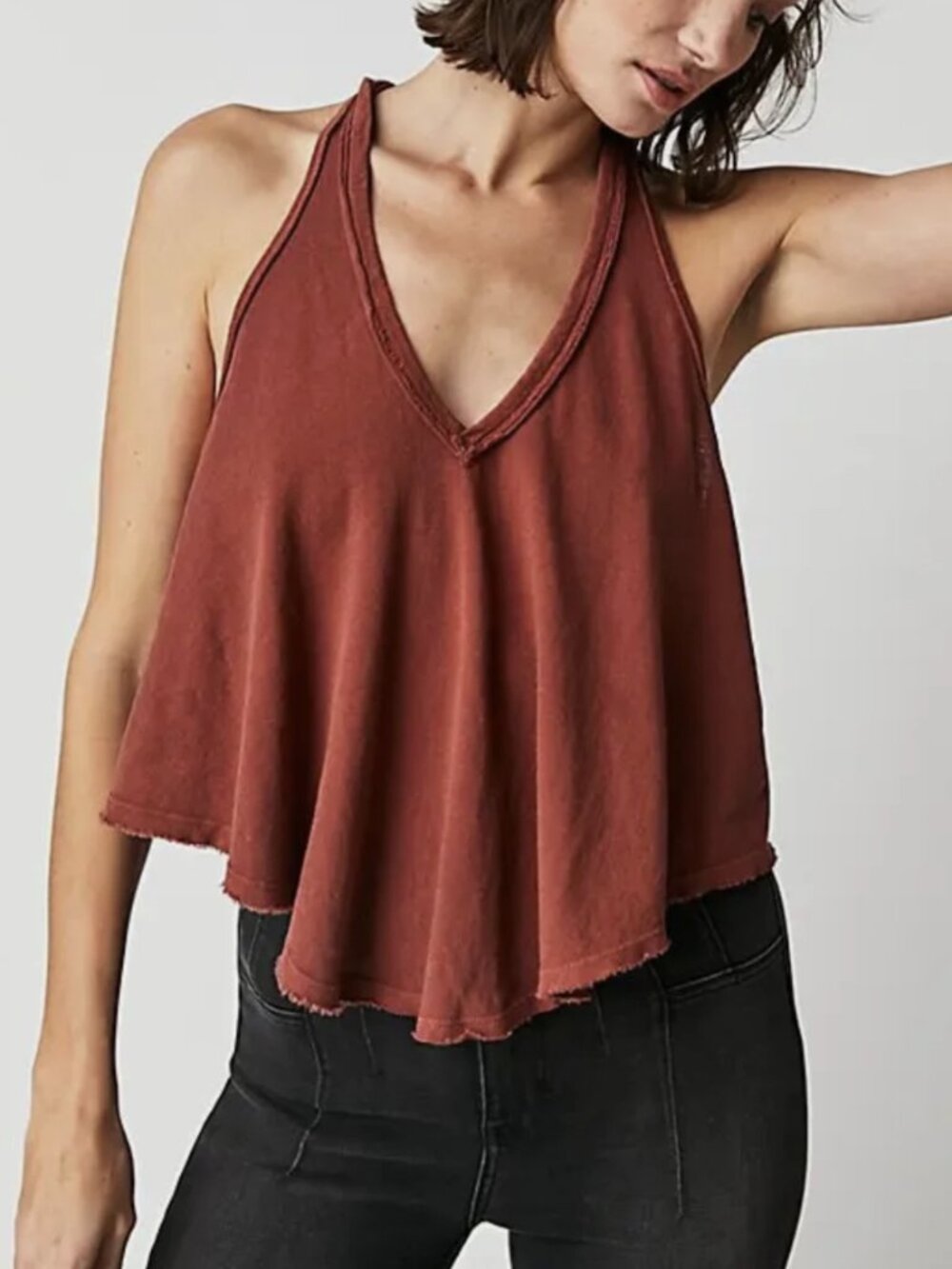 Free People We The Free Burnt Henna Care FP Karri Swing Tank